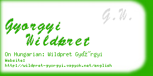 gyorgyi wildpret business card